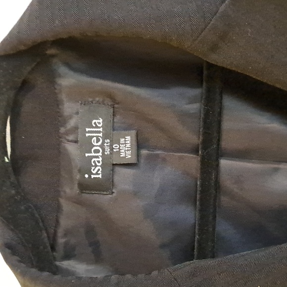 Isabella Suits Business Black Pin Stripe Suit Women's Size 10 - Picture 5 of 15